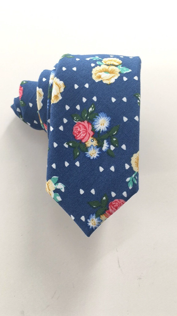 CORBATA ALGODÓN UA-KIPA AZUL - 1