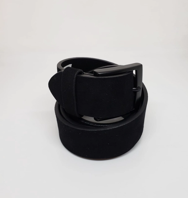 CINTURON CUERO GAMUZADO UA-KIPA NEGRO - 1
