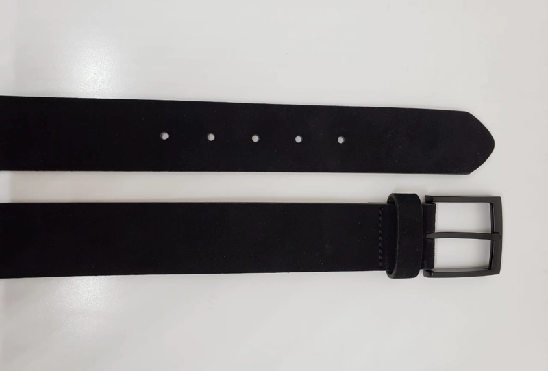 CINTURON CUERO GAMUZADO UA-KIPA NEGRO - 3