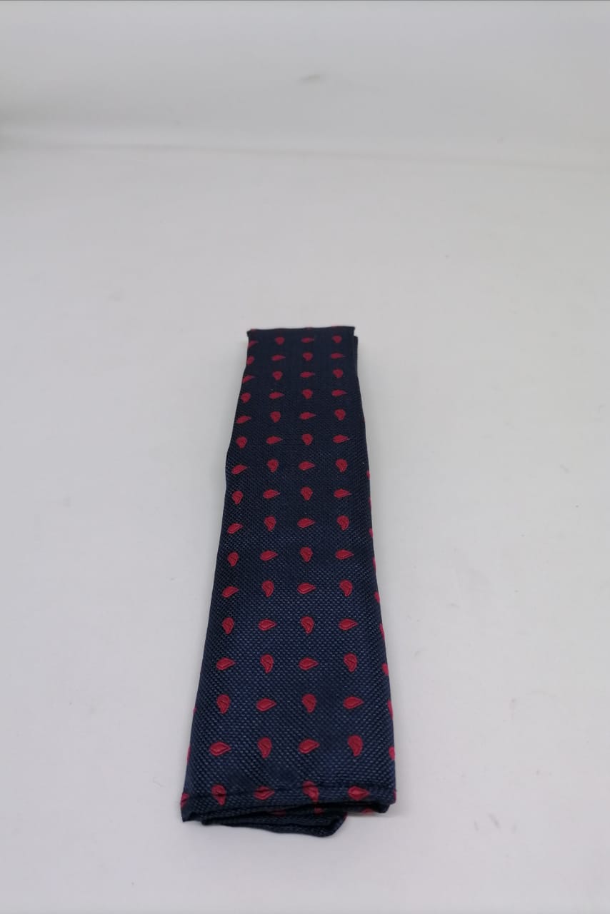 CORBATA MICROFIBRA UA-KIPA AZUL CON PAÑUELO - 2