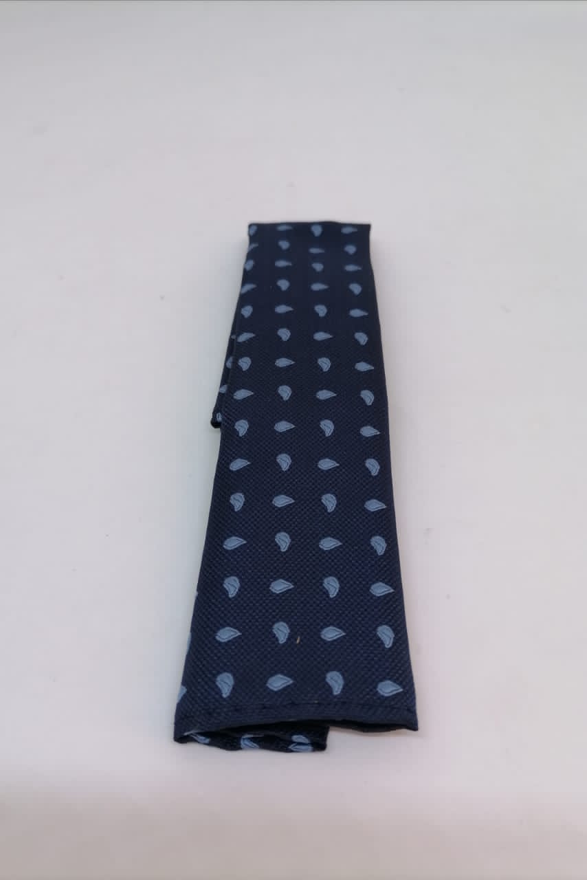 CORBATA MICROFIBRA UA-KIPA AZUL CON PAÑUELO - 3