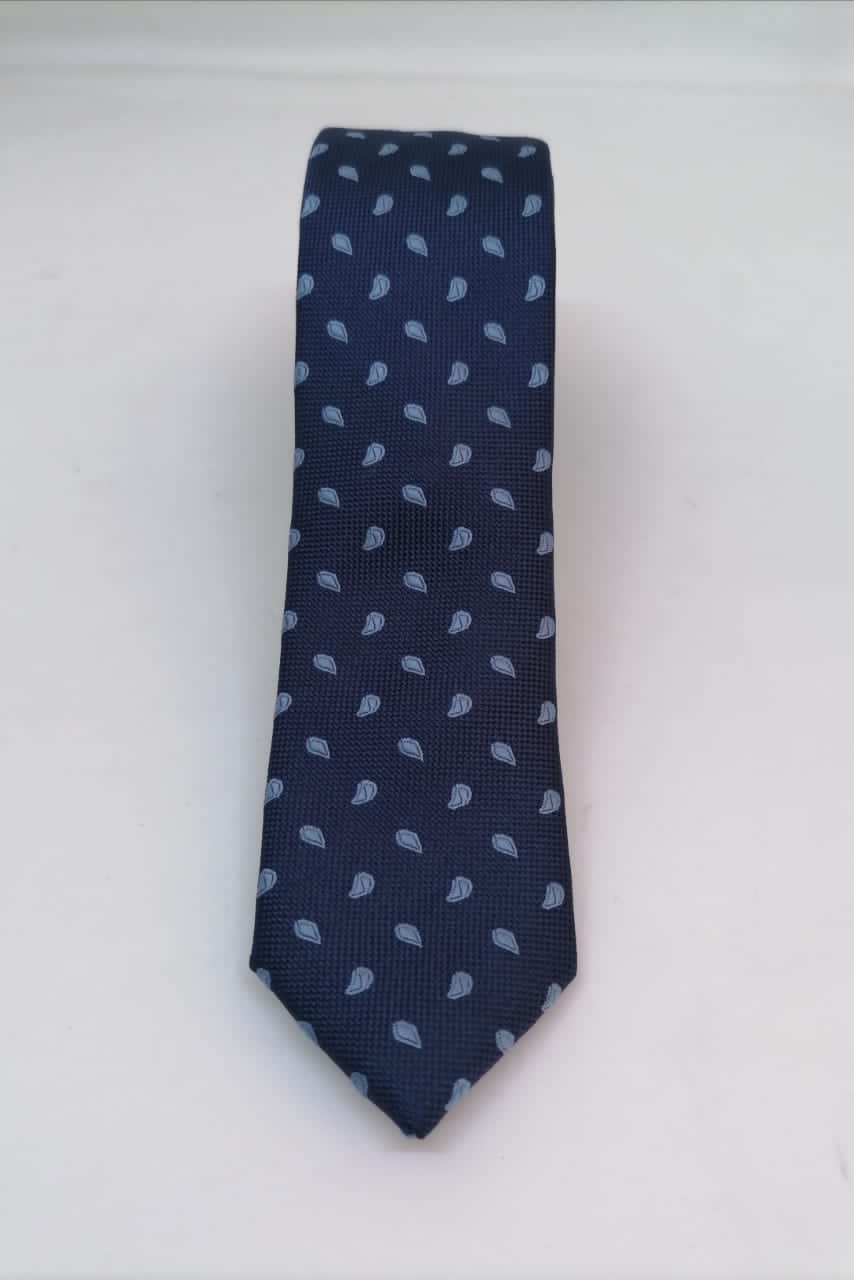 CORBATA MICROFIBRA UA-KIPA AZUL CON PAÑUELO - 4