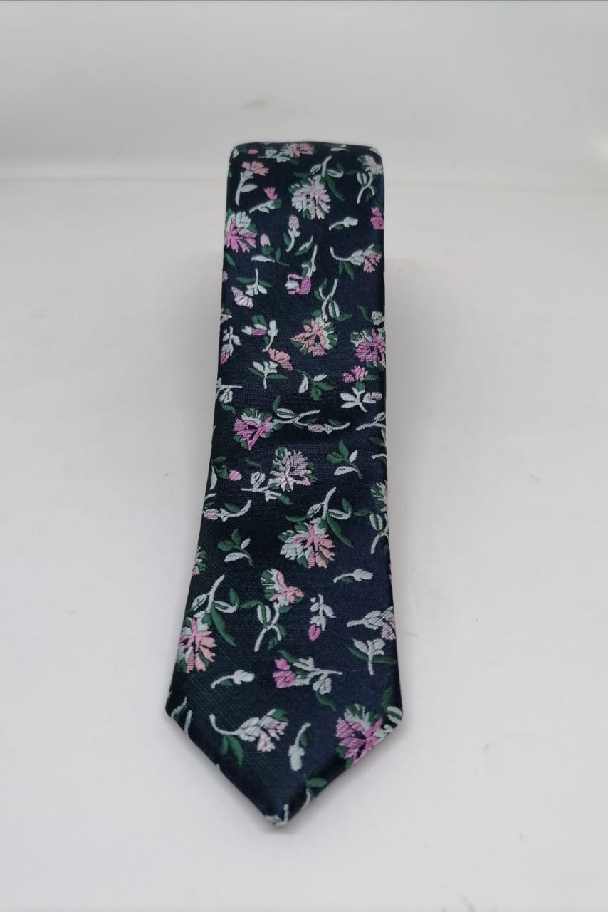 CORBATA MICROFIBRA UA-KIPA AZUL CON PAÑUELO - 4