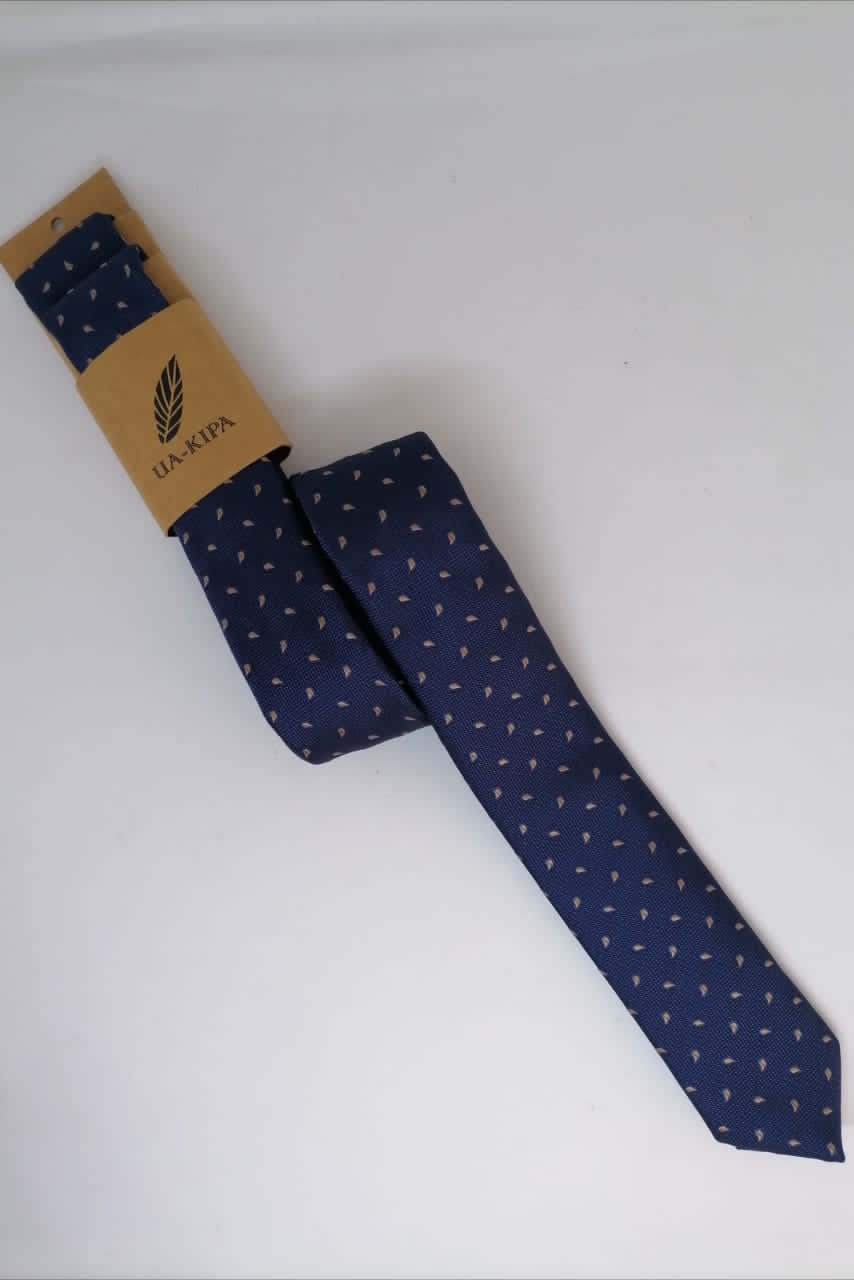 CORBATA MICROFIBRA UA-KIPA AZUL CON PAÑUELO - 2
