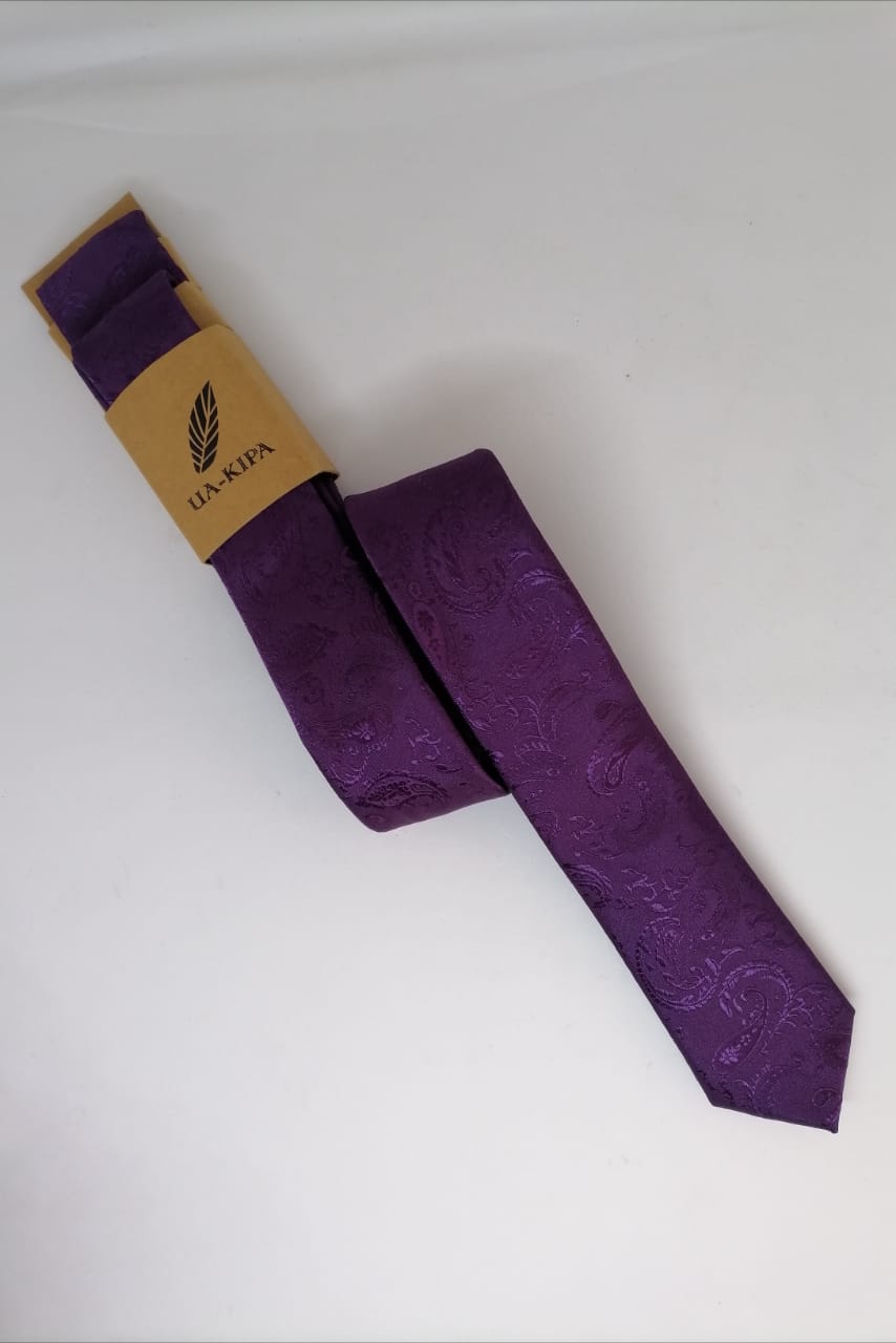 CORBATA MICROFIBRA UA-KIPA VIOLETA CON PAÑUELO - 2