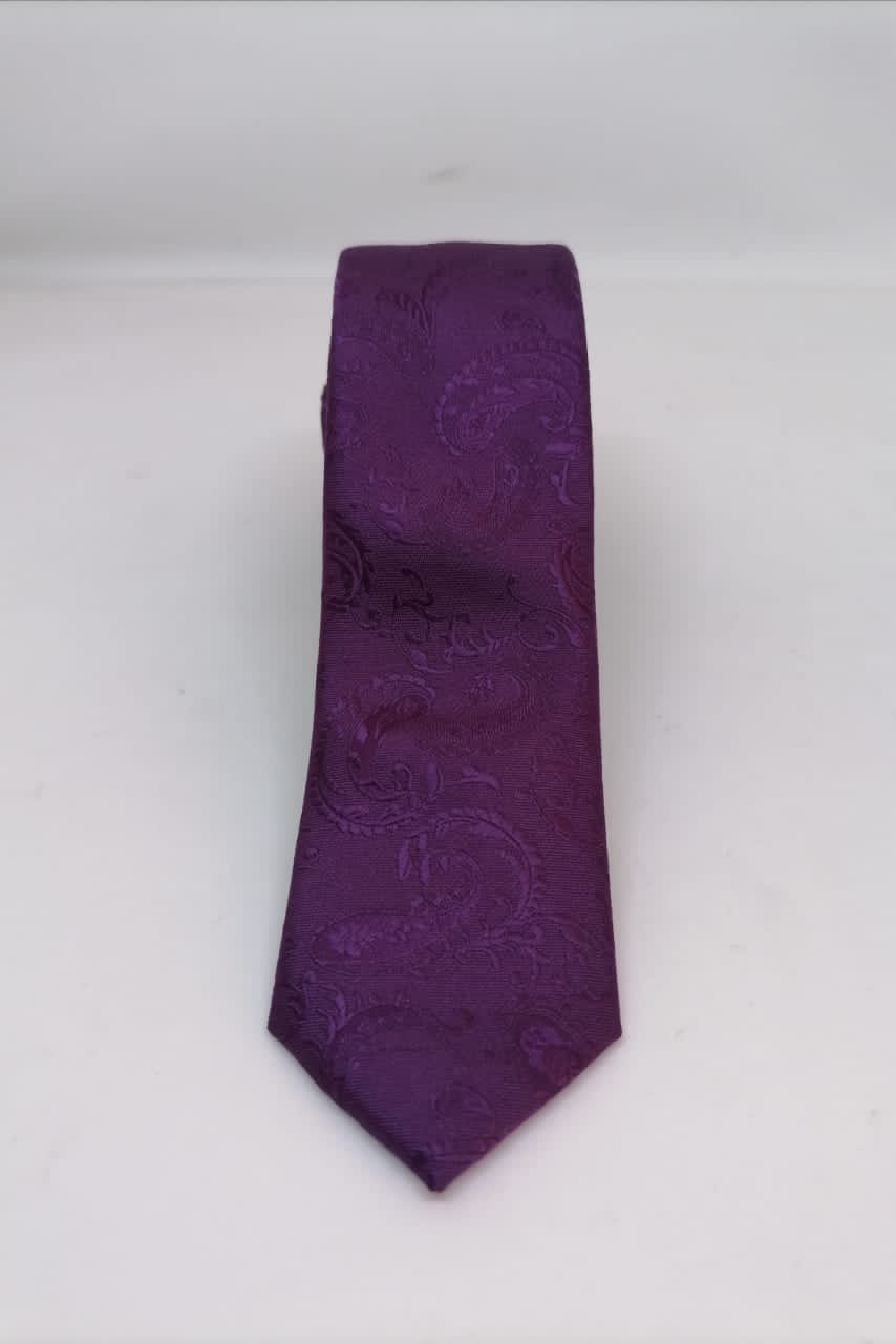 CORBATA MICROFIBRA UA-KIPA VIOLETA CON PAÑUELO - 4