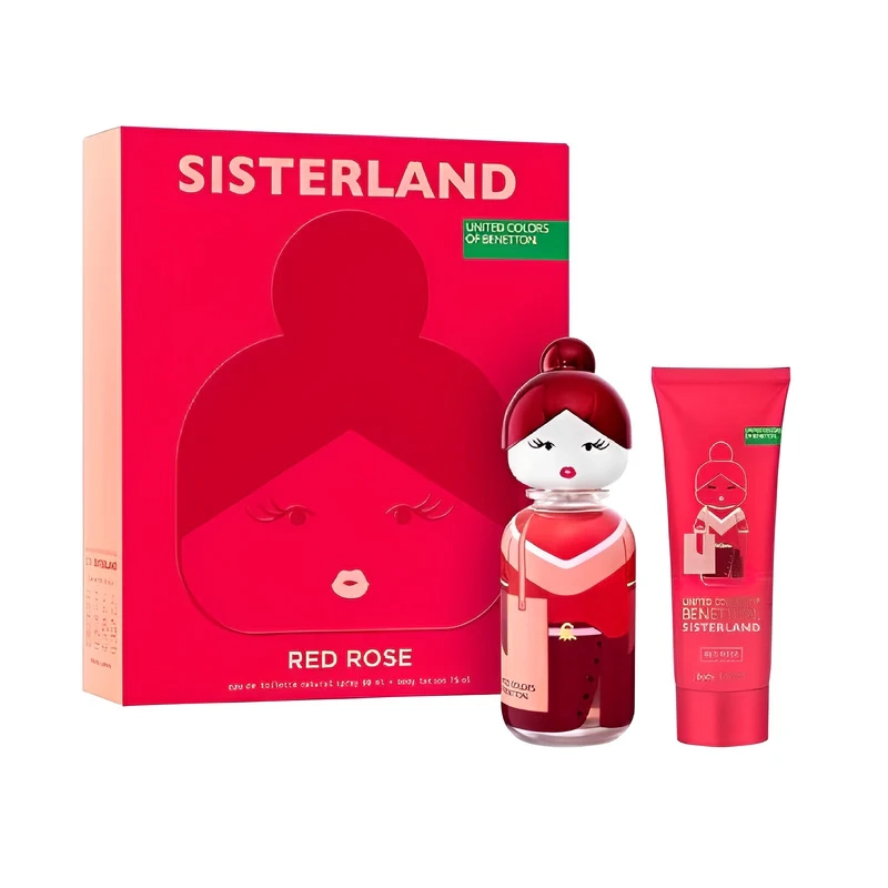 Benetton Sisterland Red Rose Estuche EDT 80 ml + Locion 75 ml - 1