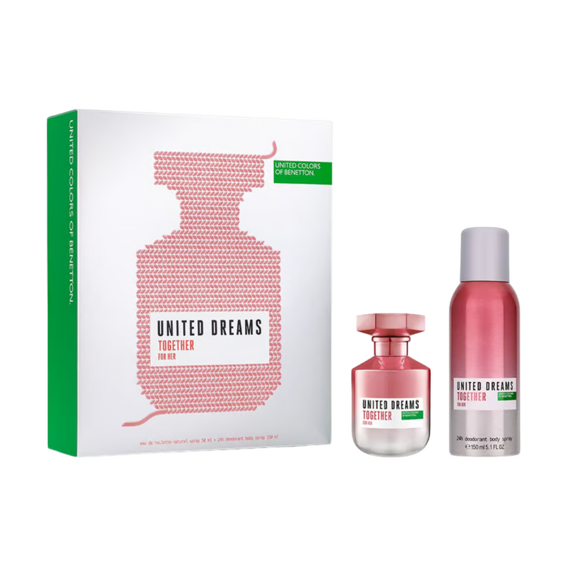 BENETTON UNITED DREAMS TOGETHER FOR HER ESTUCHE EDT 50ML+DESODORANTE 150ML - 1