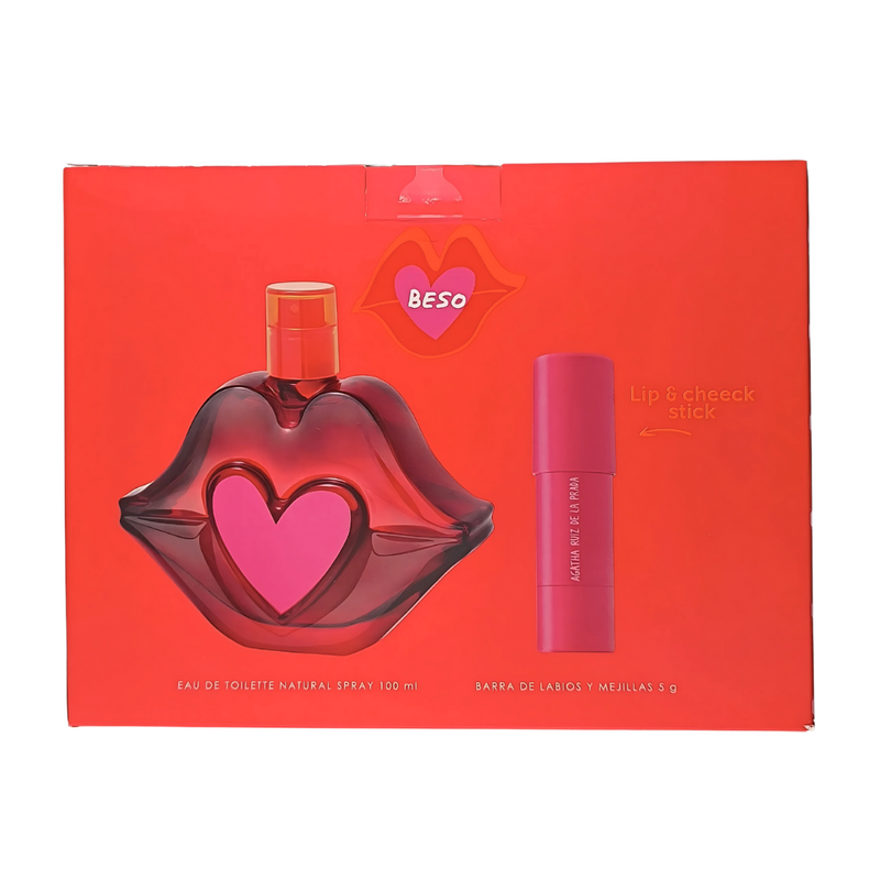 AGATHA RUIZ DE LA PRADA BESO ESTUCHE EDT 100ML+BARRA DE LABIOS Y MEJILLAS 5G - 1