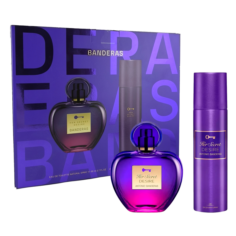 ANTONIO BANDERAS HER SECRET DESIRE ESTUCHE EDT 80ML+DESODORANTE 150ML - 1