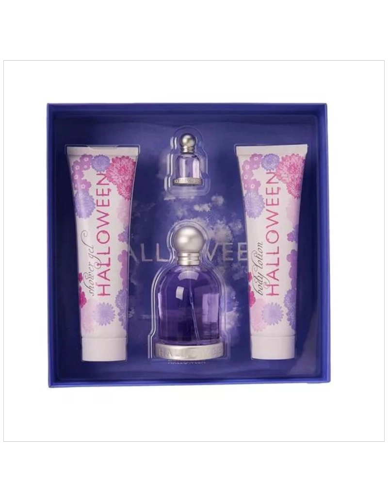 PERFUME HALLOWEEN ESTUCHE 4 PIEZAS MUJER EDT 100 ML+4.5 ML+LOCION 150 ML+GEL 150 ML - 1