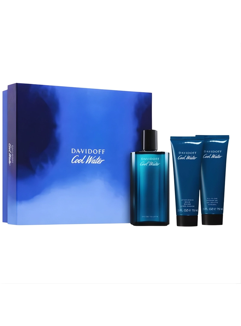 DAVIDOFF COOL WATER HOMBRE ESTUCHE EDT 125ML+GEL 75ML+AF.SHAVE BALM 75ML - 1