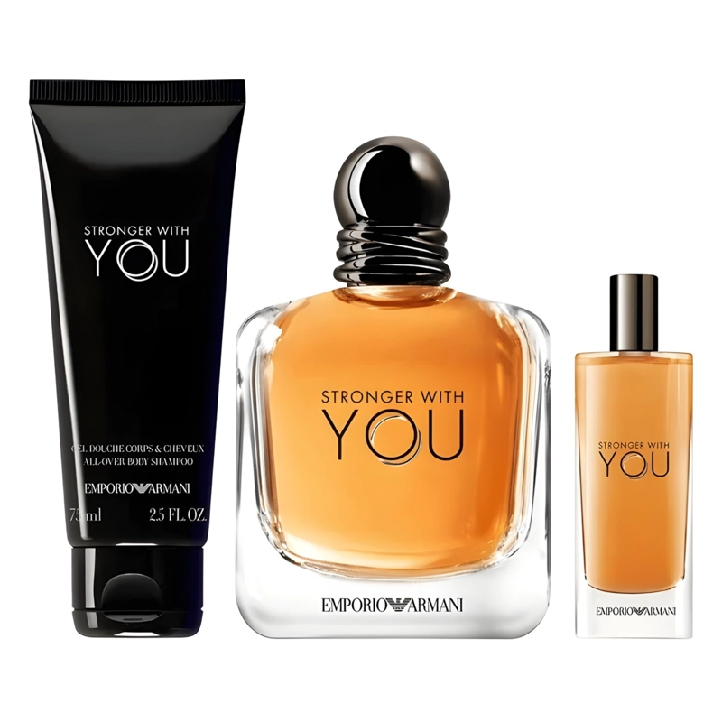 ARMANI STRONGER WITH YOU ESTUCHE EDT 100ML+15ML+GEL 75ML - 1