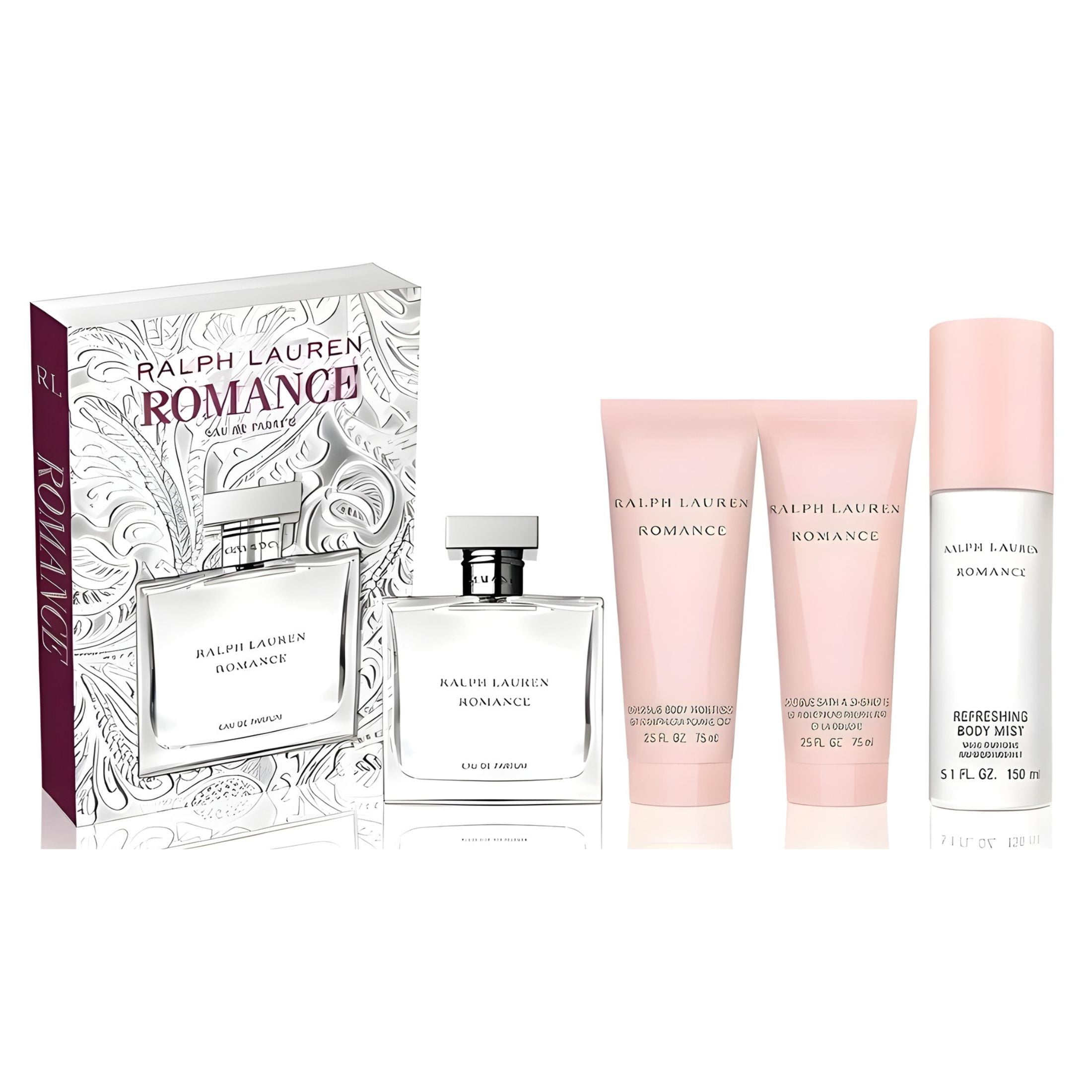 RALPH LAUREN ROMANCE ESTUCHE EDP 100ML+HIDRATANTE CORPORAL 75ML+GEL 75ML+BODY MIST 150ML - 1