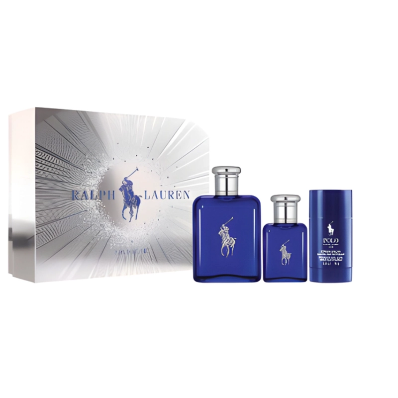 RALPH LAUREN POLO BLUE ESTUCHE EDT 125ML+EDT 40ML+DESODORANTE DE BARRA 75ML - 1