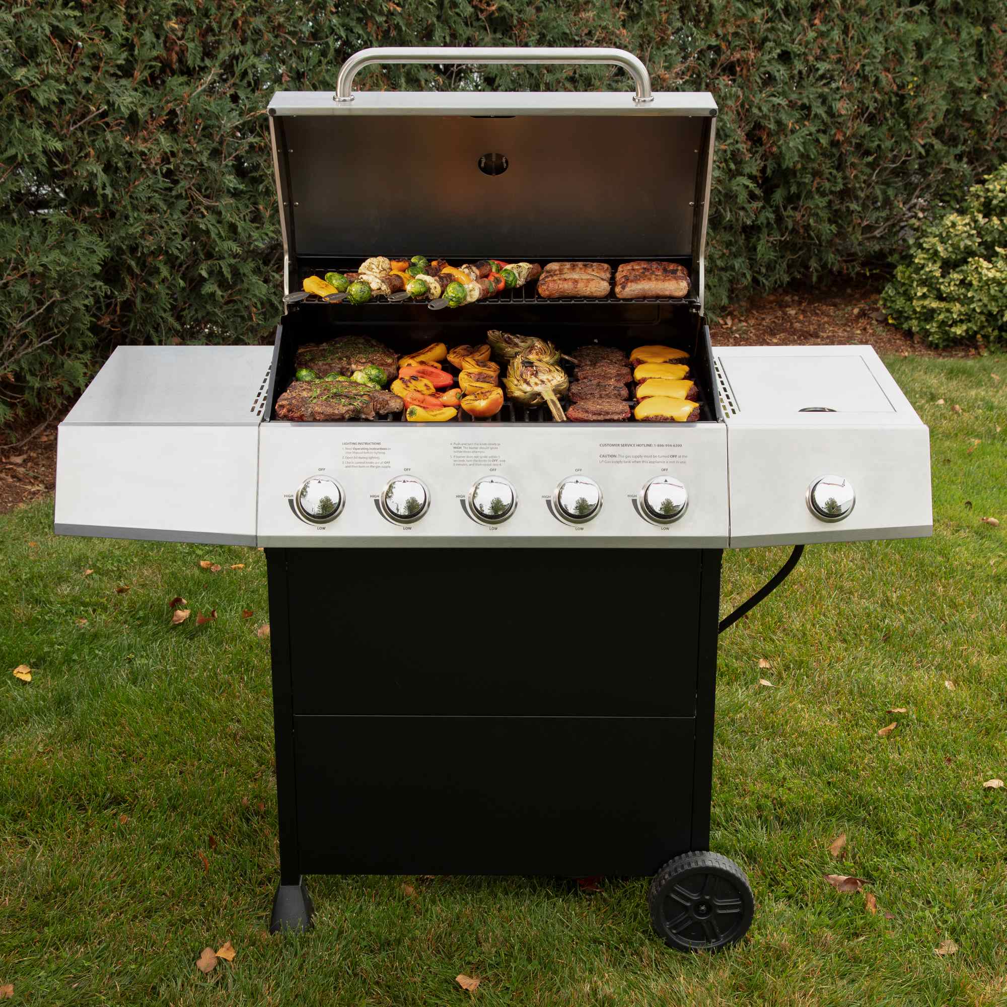 PARRILLA A GAS DE 5 QUEMADORES CON QUEMADOR LATERAL CGG-8500 CUSINART - 5