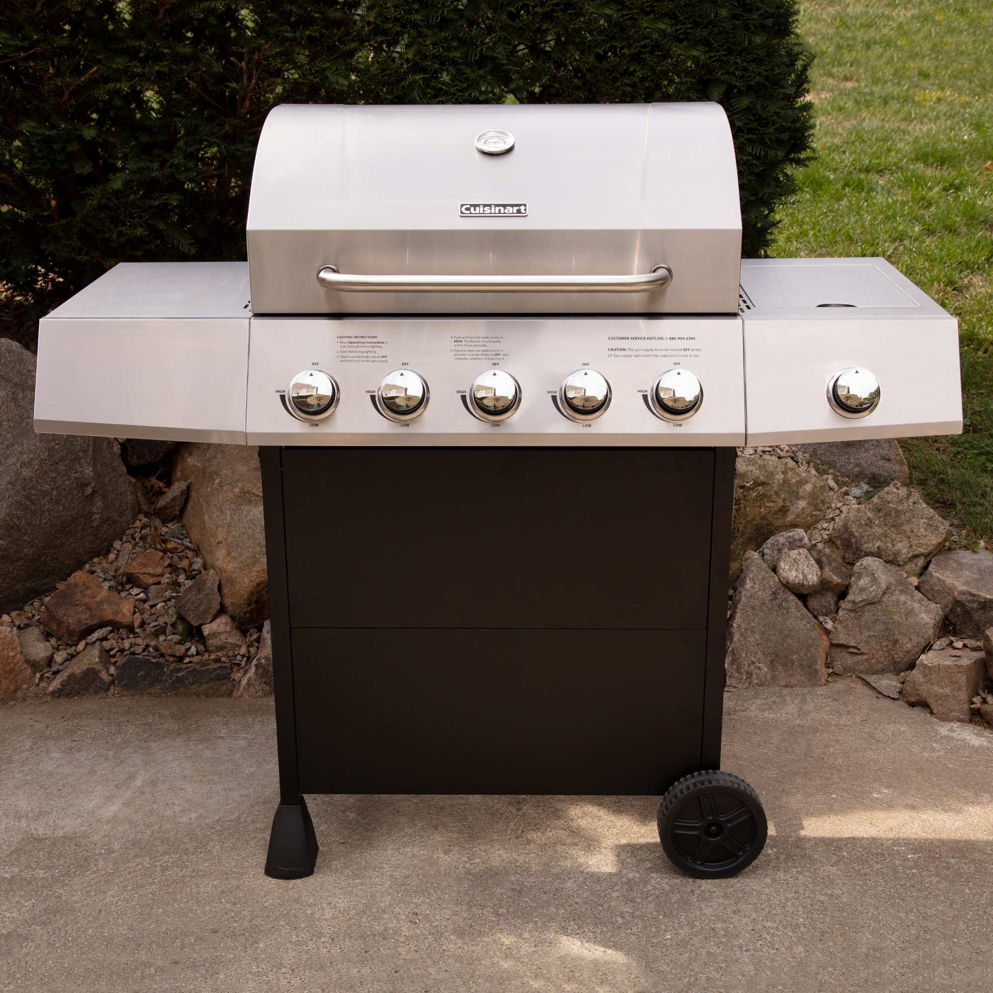 PARRILLA A GAS DE 5 QUEMADORES CON QUEMADOR LATERAL CGG-8500 CUSINART - 6