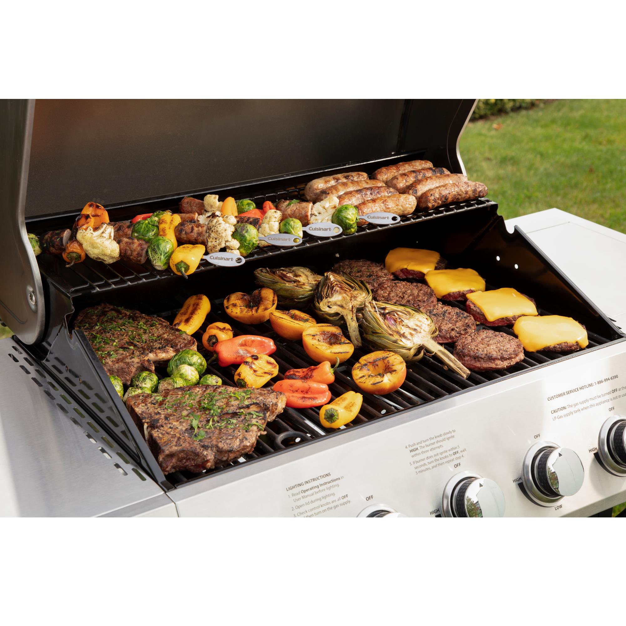 PARRILLA A GAS DE 5 QUEMADORES CON QUEMADOR LATERAL CGG-8500 CUSINART - 7