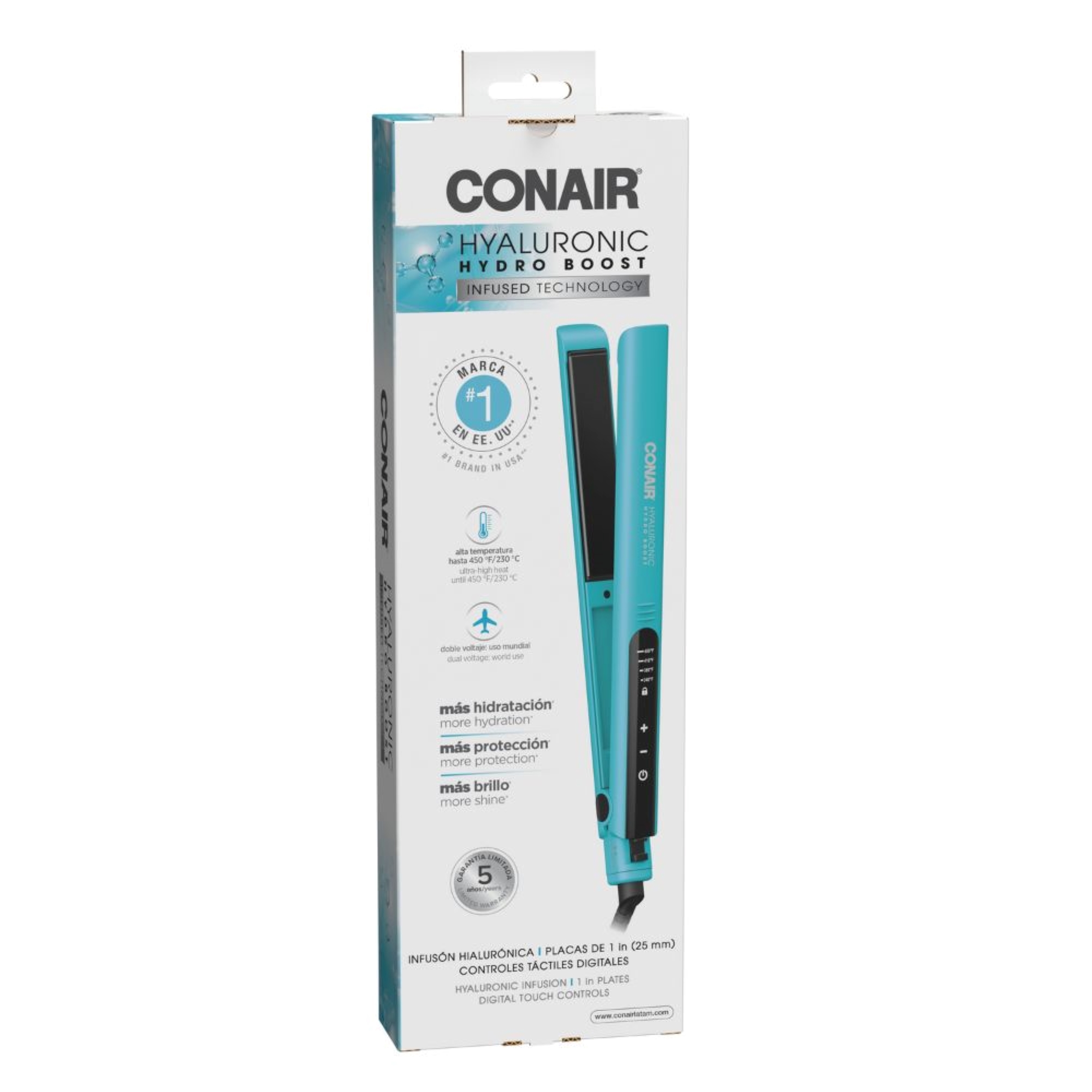 PLANCHA DOBLE VOLTAJE DE 25MM CON INFUSIÓN HIALURÓNICA CS41DBR - 9