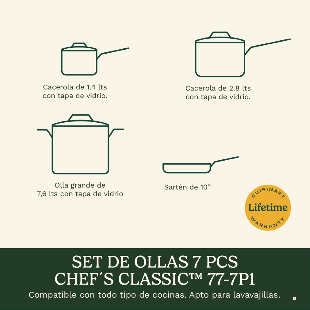 SET DE OLLAS 7 PCS CHEF ́S CLASSIC™ 77-7P1 - 3