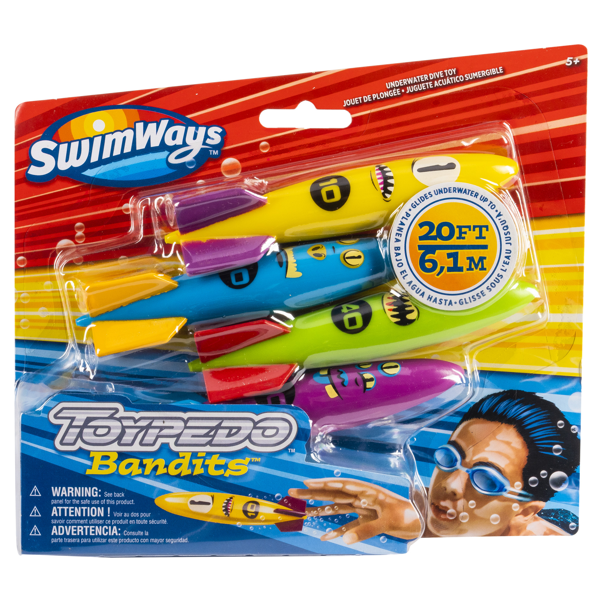 JUEGO BUCEO SWIMWAYS TOYPEDO BANDITS TORPEDOS X4 - 1