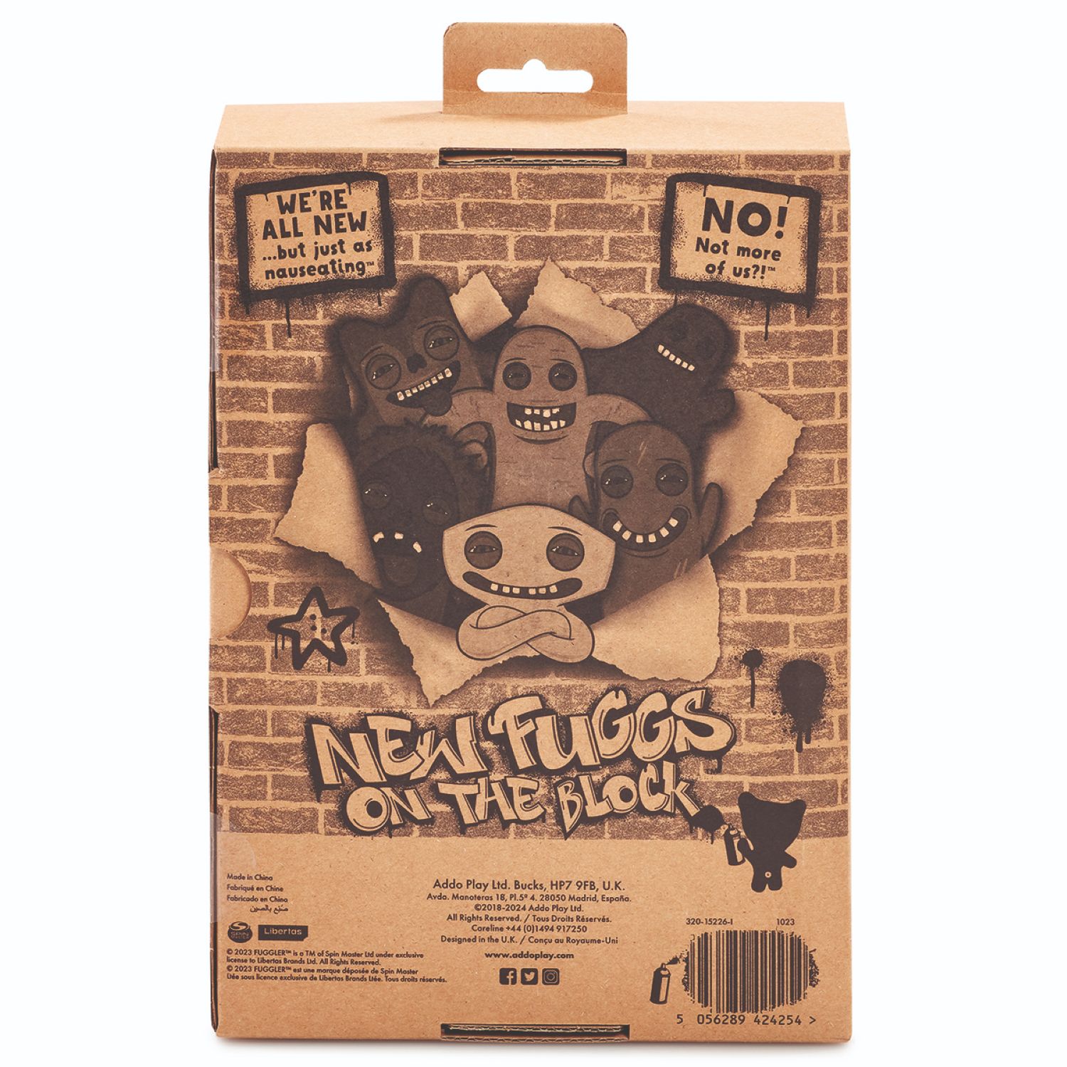 PELUCHE FUGGLERS ON THE BLOCK MR NEEDLES CREAM - 3