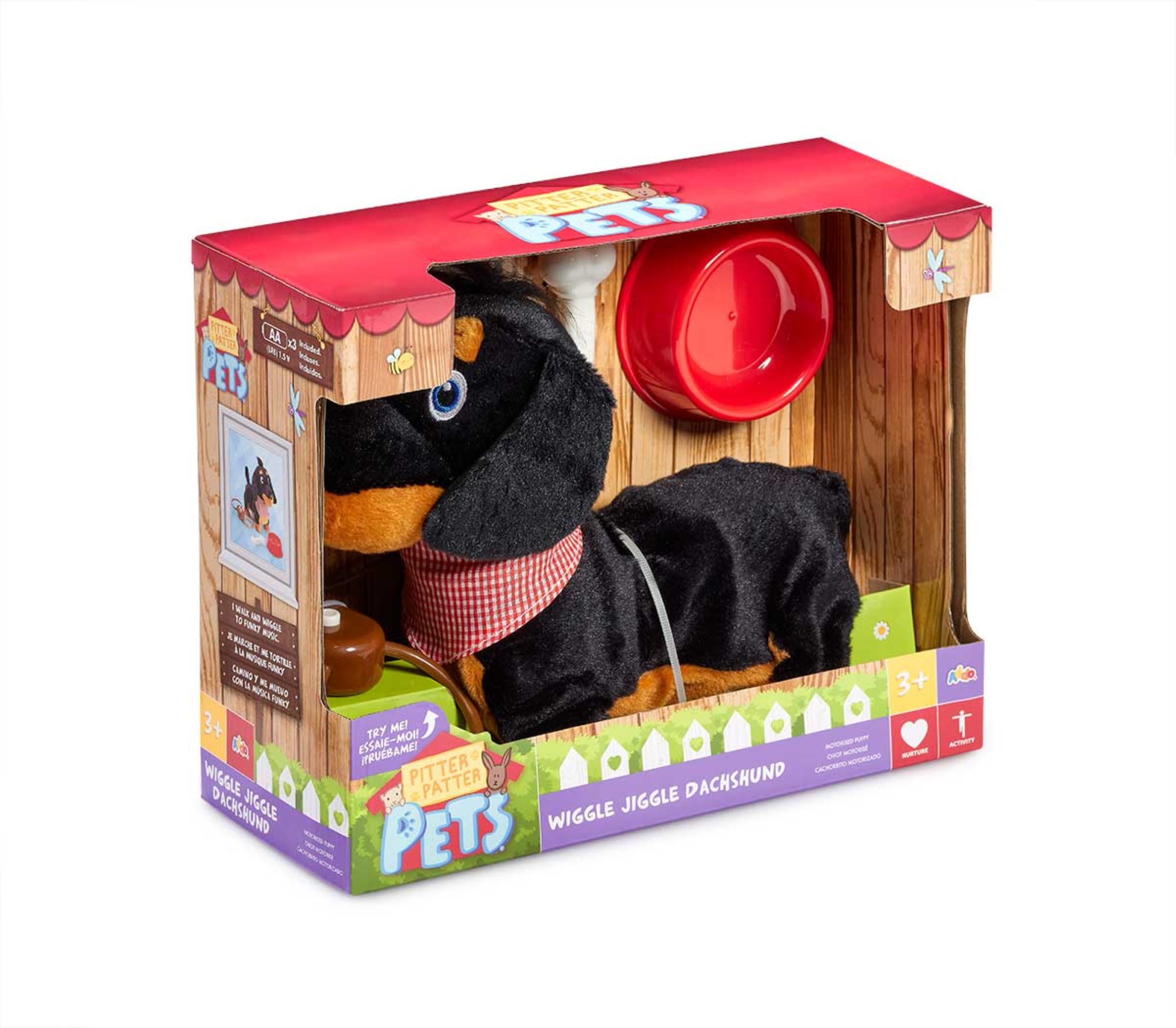 PELUCHE PITTER PATTER PETS SALCHICHA CAMINA Y LADRA - 4