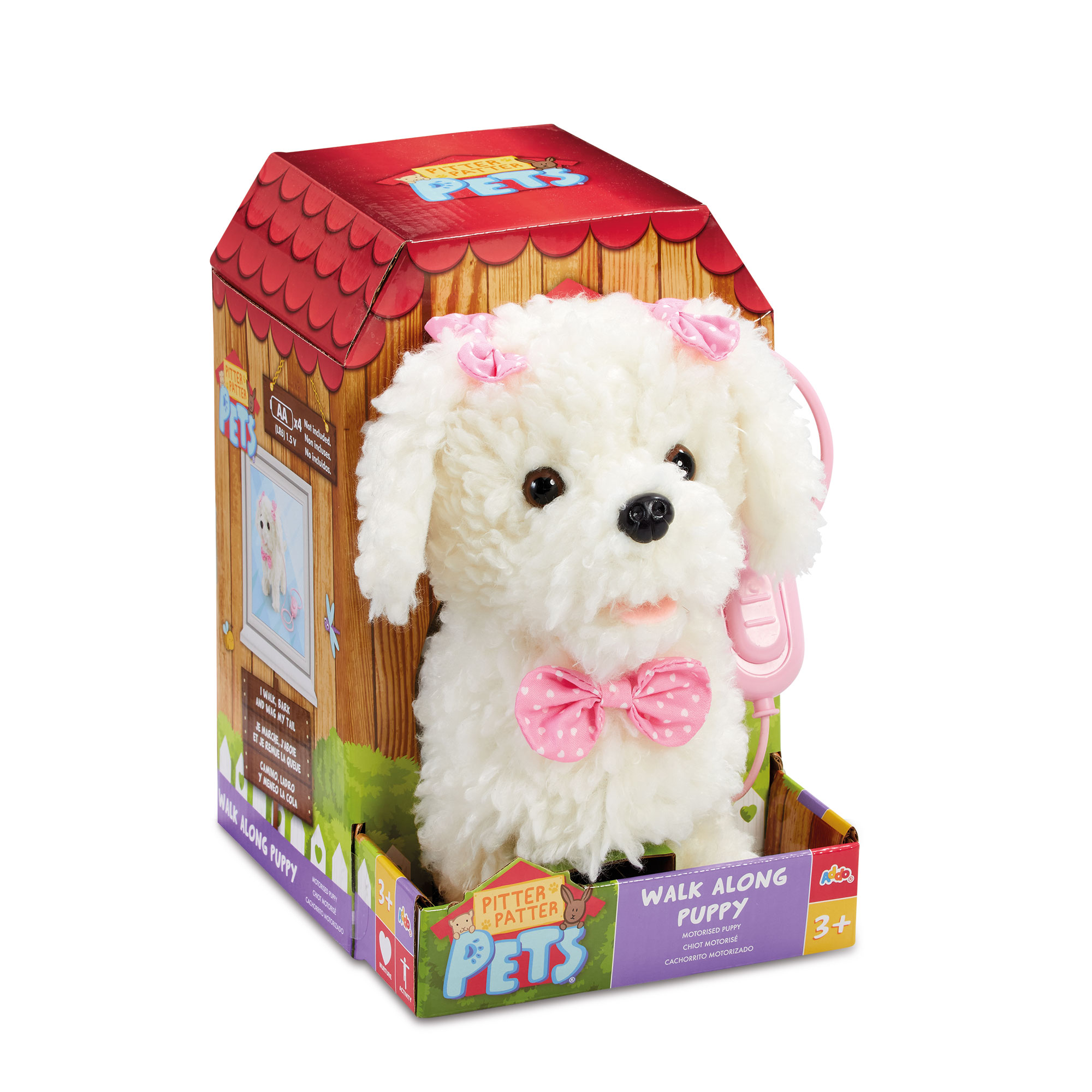 PELUCHE PITTER PATTER PETS POODLE CAMINA Y LADRA - 4