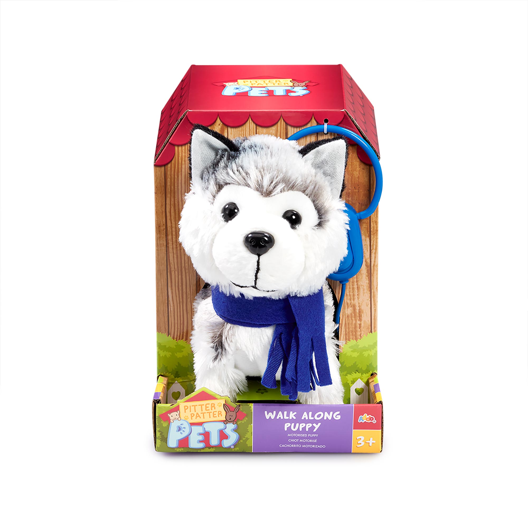 PELUCHE PITTER PATTER PETS HUSKY CAMINA Y LADRA - 1