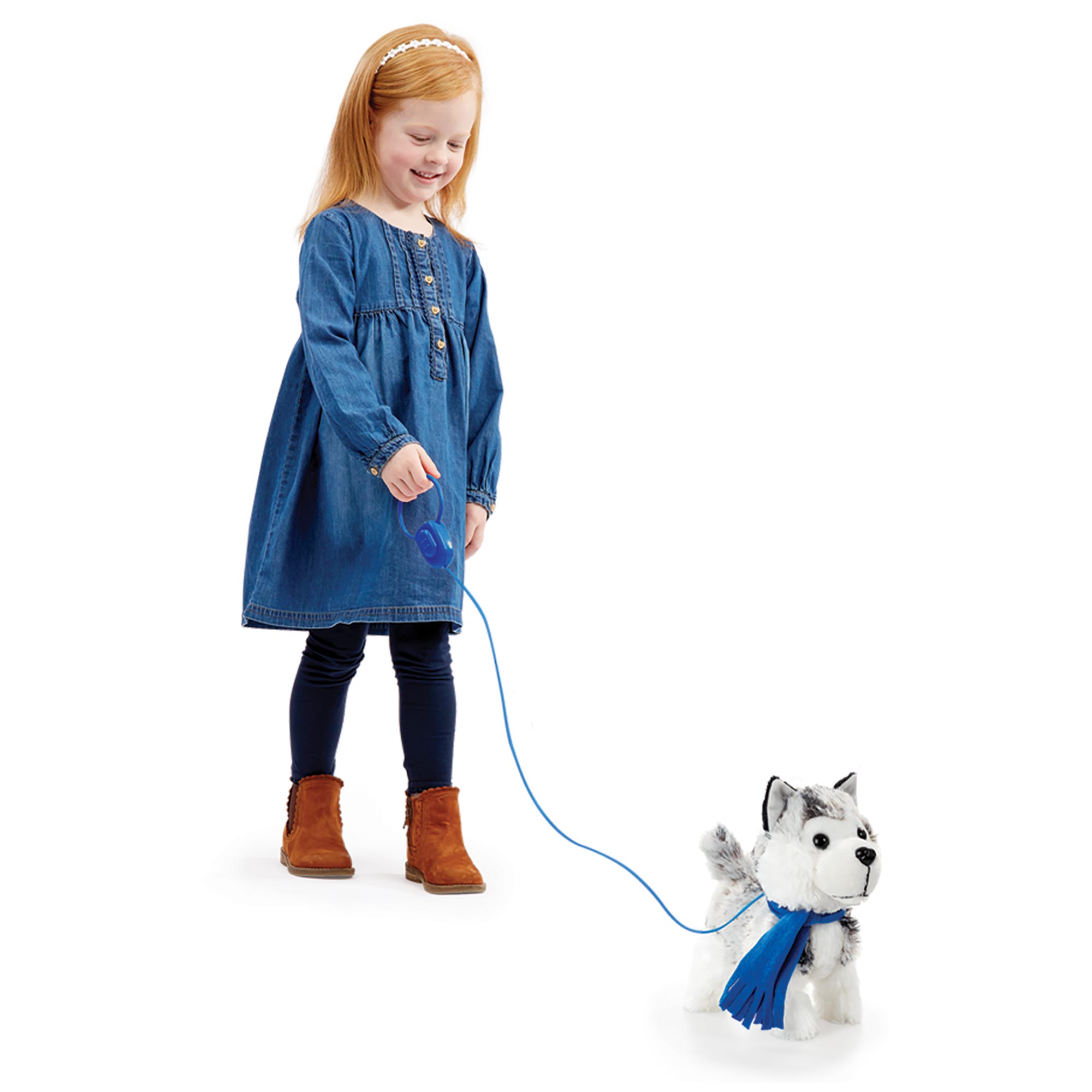 PELUCHE PITTER PATTER PETS HUSKY CAMINA Y LADRA - 3