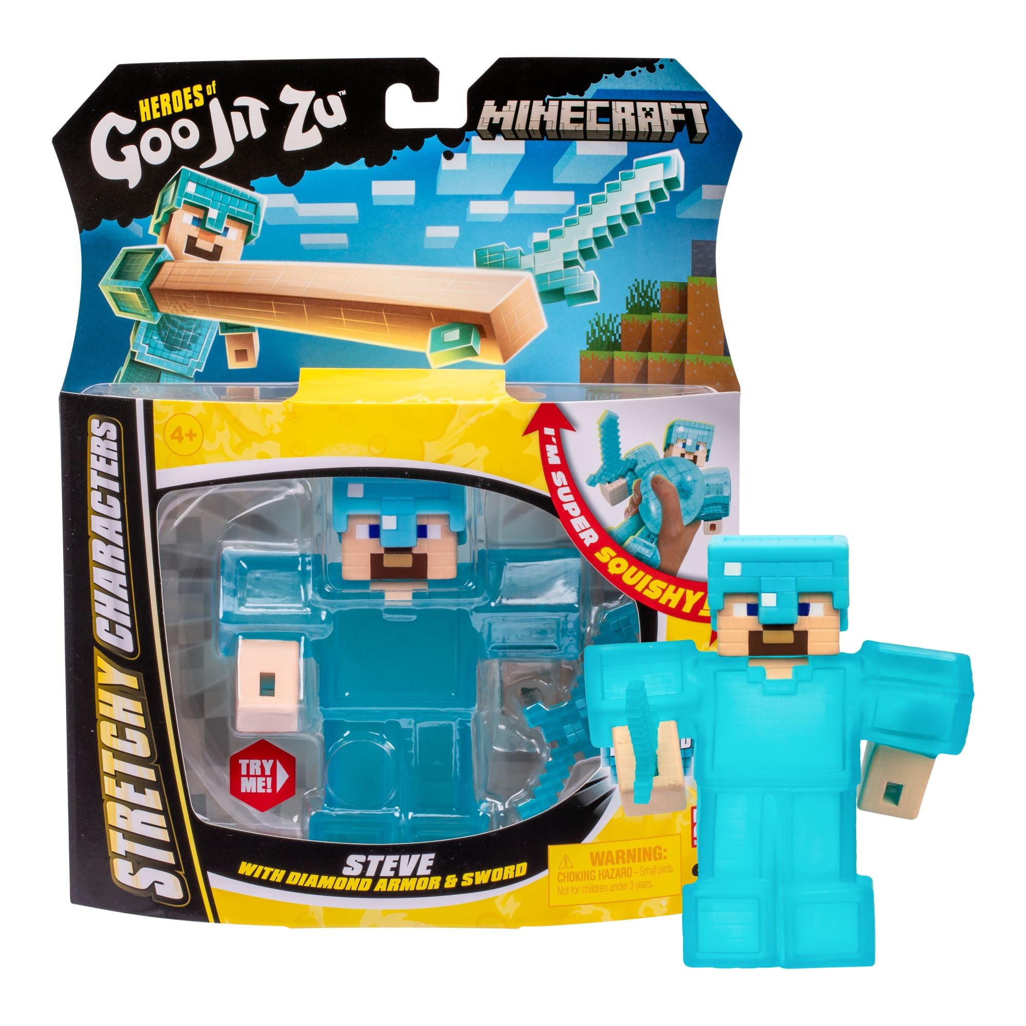 GOO JIT ZU MINECRAFT STEVE DIAMANTE FIGURA ESTIRABLE - 1