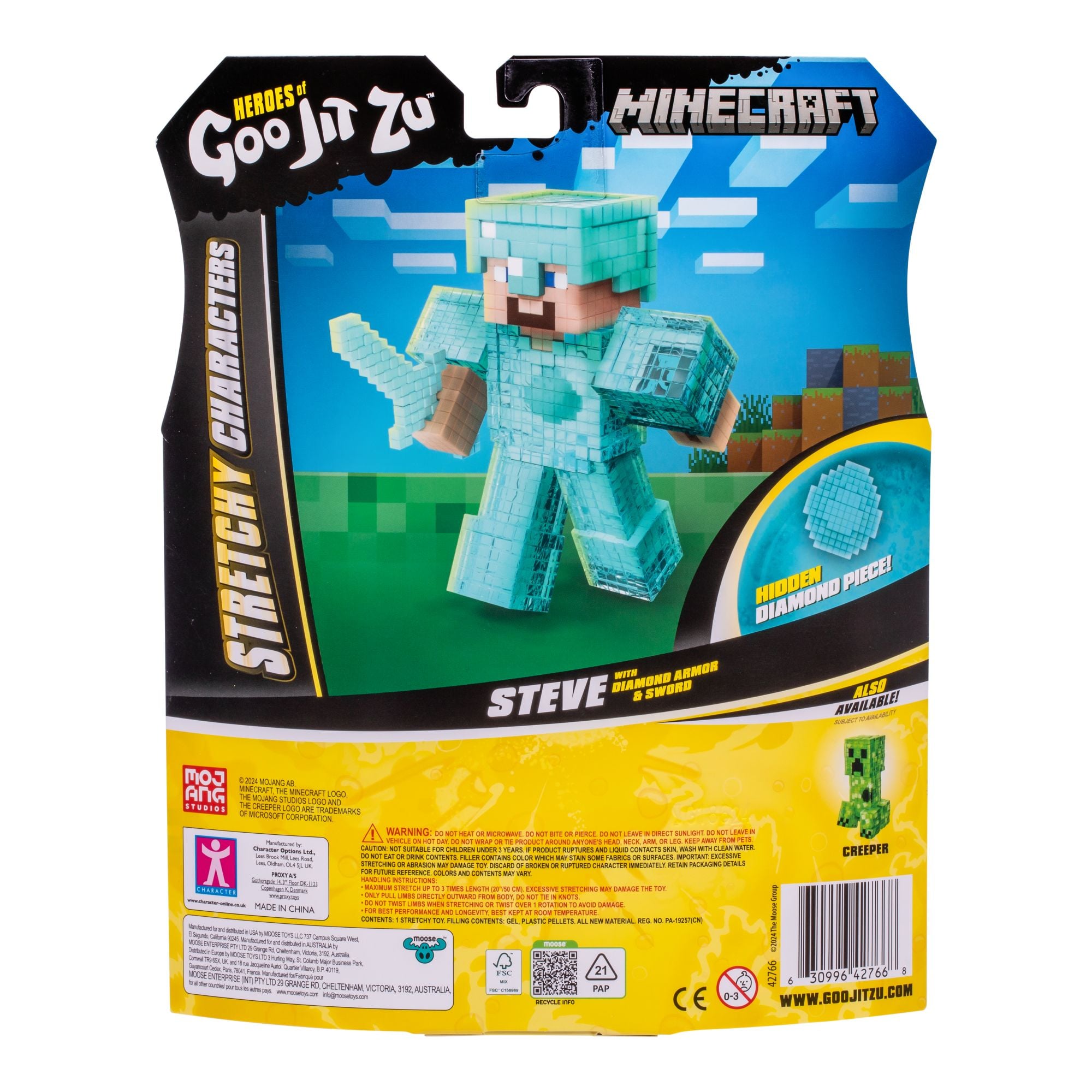 GOO JIT ZU MINECRAFT STEVE DIAMANTE FIGURA ESTIRABLE - 2