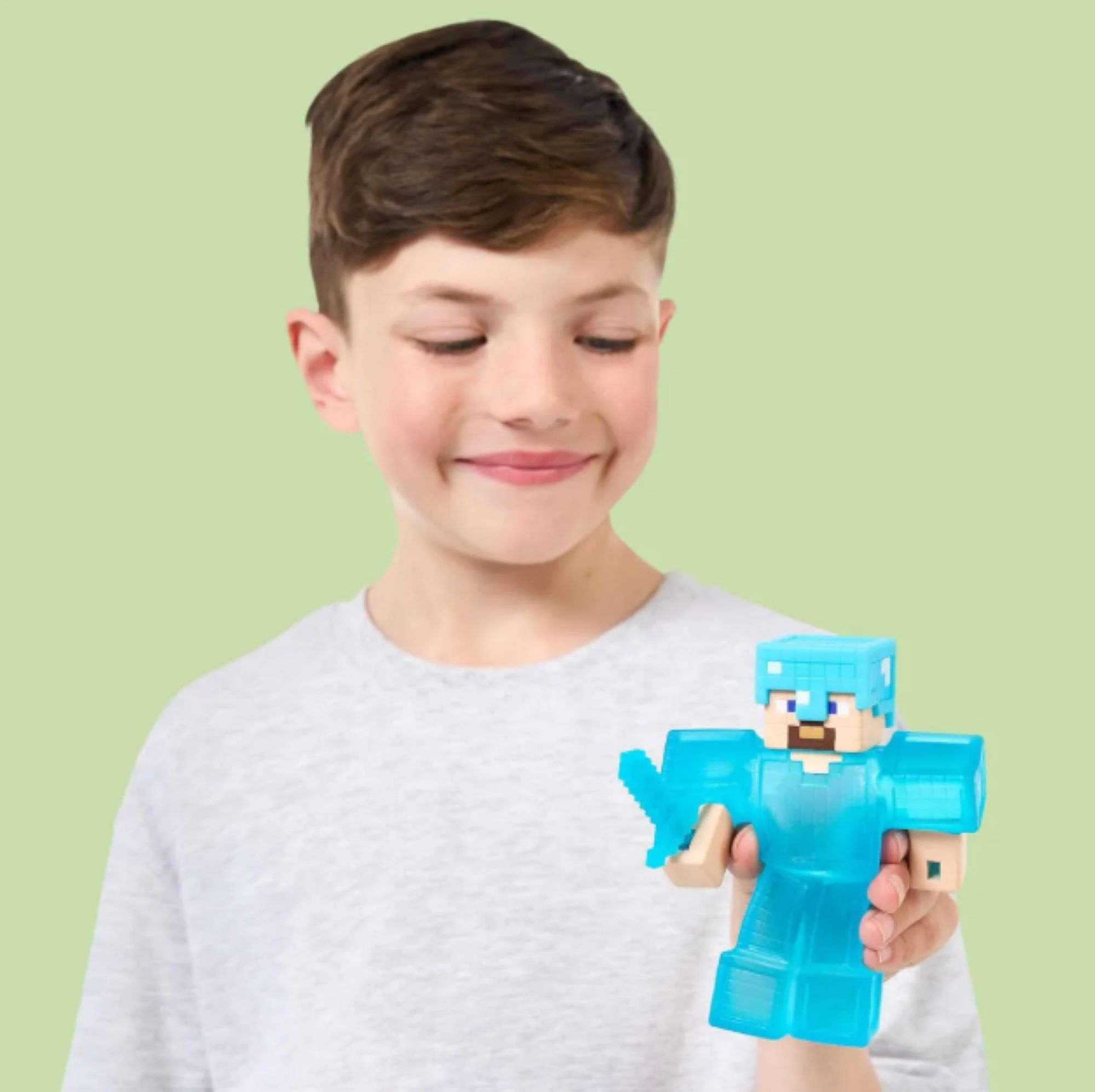 GOO JIT ZU MINECRAFT STEVE DIAMANTE FIGURA ESTIRABLE - 6