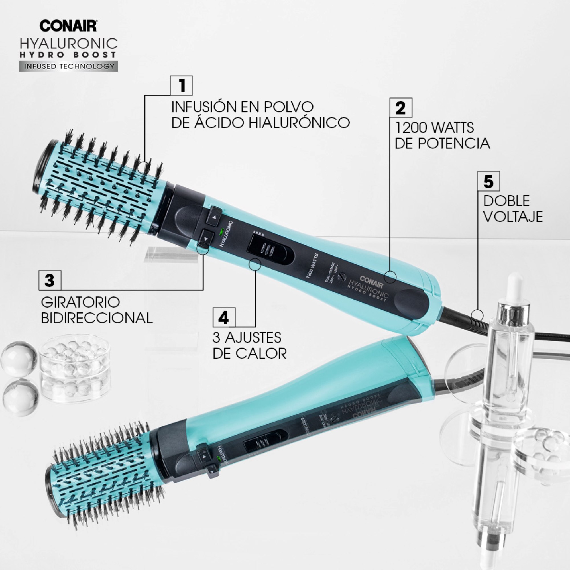CEPILLO DE AIRE GIRATORIO HIALURONICO P1200DBR - 12
