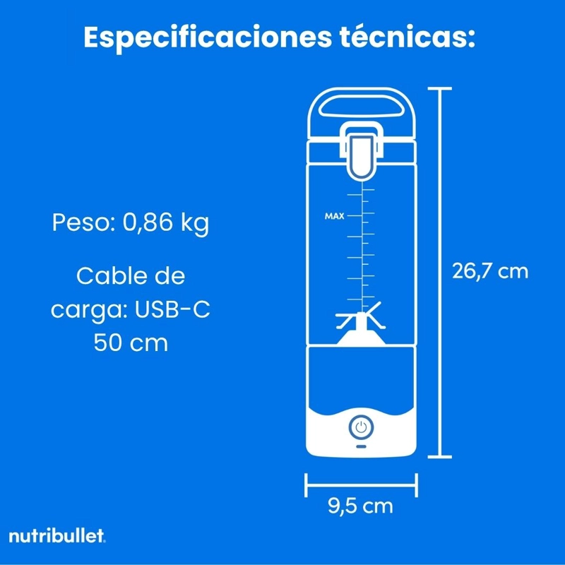 LICUADORA PORTATIL NUTRIBULLET PORTABLE BLENDER - 10