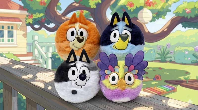 PACK 4 PELUCHES BLUEY BEANIE BOUNCERS ORIGINALES - 3