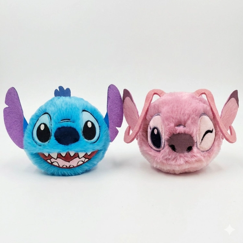 PACK 2 PELUCHES DISNEY BOUNCERS STITCH Y ANGEL ORIGINALES - 1