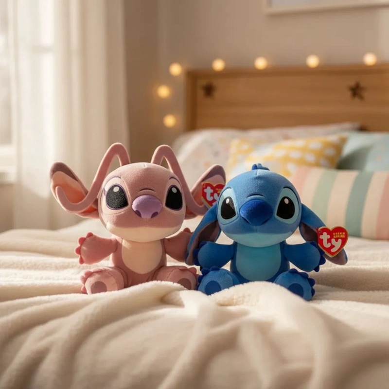 PACK 2 PELUCHES STITCH Y ANGEL DISNEY ORIGINAL - 2