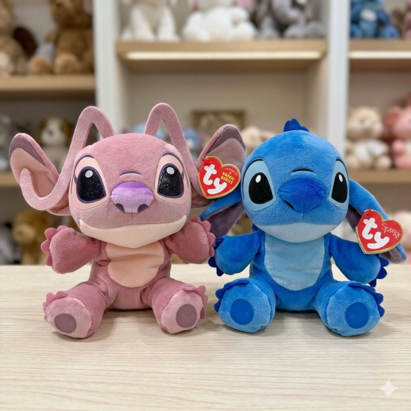 PACK 2 PELUCHES STITCH Y ANGEL DISNEY ORIGINAL - 3