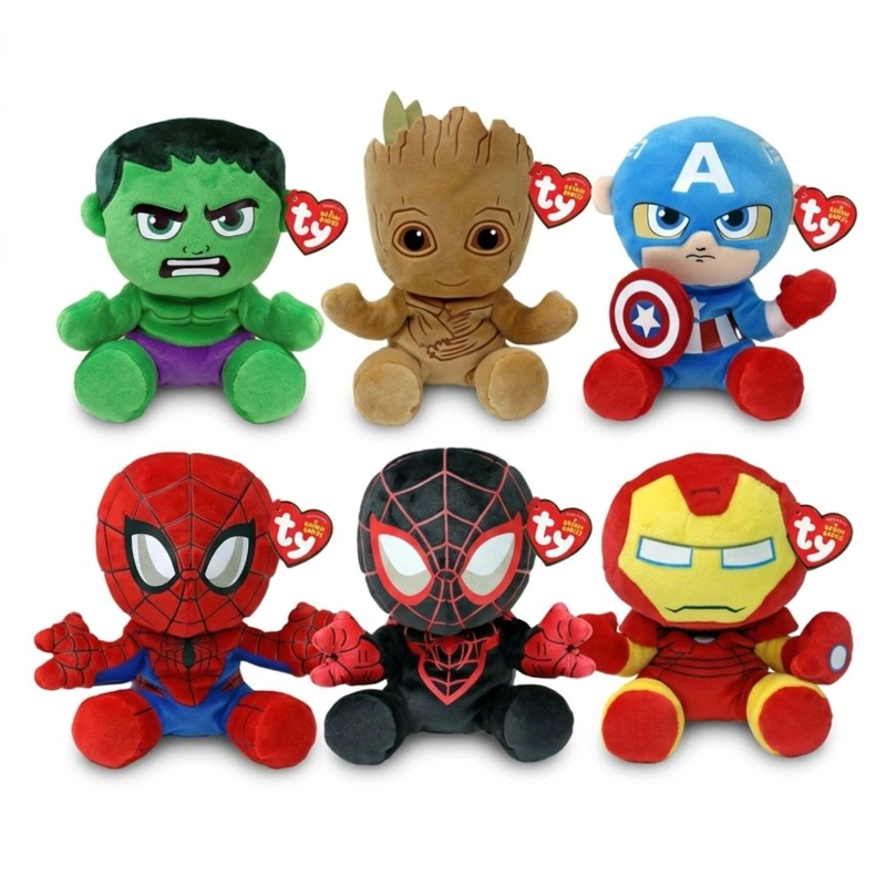 PACK 6 PELUCHES TY MARVEL ORIGINALES AVENGERS - 1