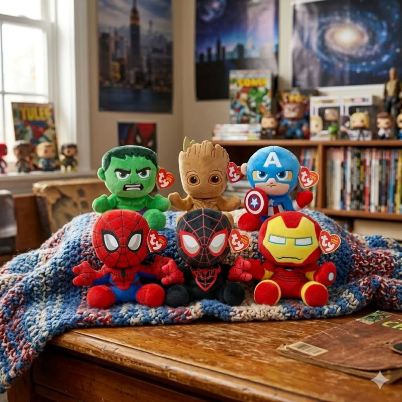 PACK 6 PELUCHES TY MARVEL ORIGINALES AVENGERS - 3