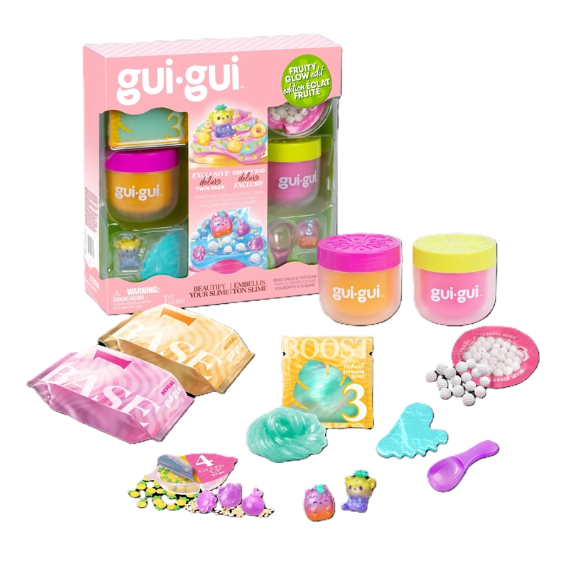 KIT SLIME GUI GUI DELUXE FRUITY GLOW DOBLE PACK - 2