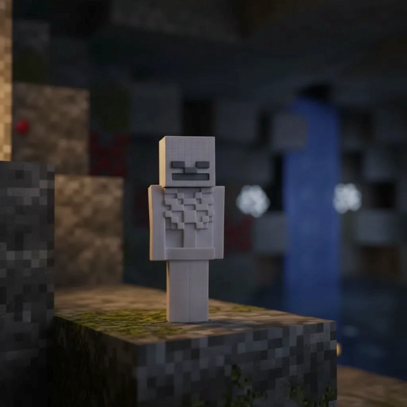 GJZ MINECRAFT CRUNCHY SKELETON FIGURA ELASTICA - 3