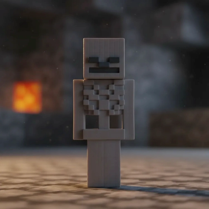 GJZ MINECRAFT CRUNCHY SKELETON FIGURA ELASTICA - 5