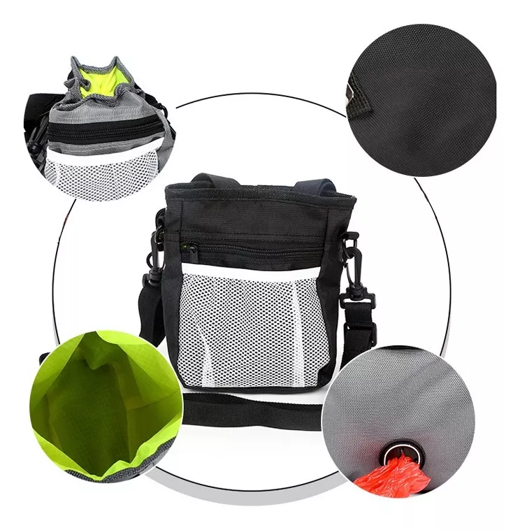 BOLSO TRANSPORTADOR PERROS SNACK PREMIOS PASEO ENTRENAMIENTO DEFENSOR FOREVER NEGRO - 2