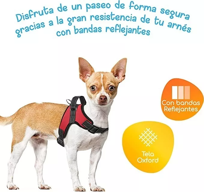 ARNÉS TALLA S, AJUSTABLE PARA PERROS MASCOTAS PASEO - 2