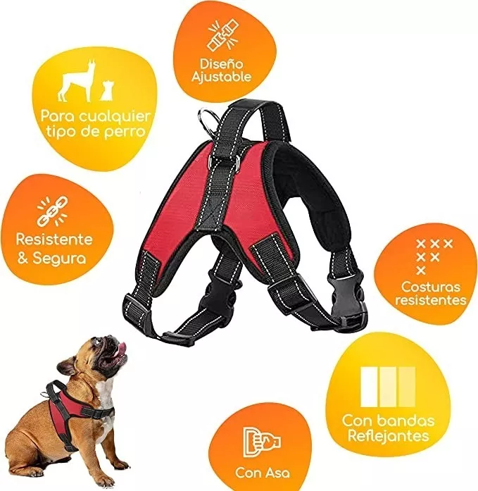 ARNÉS TALLA M, AJUSTABLE PARA PERROS MASCOTAS PASEO - 4
