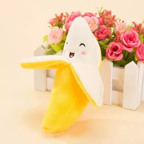 PELUCHE PARA MASCOTA DE FORMA DE PLÁTANO CON SONIDO INTERIOR - 3