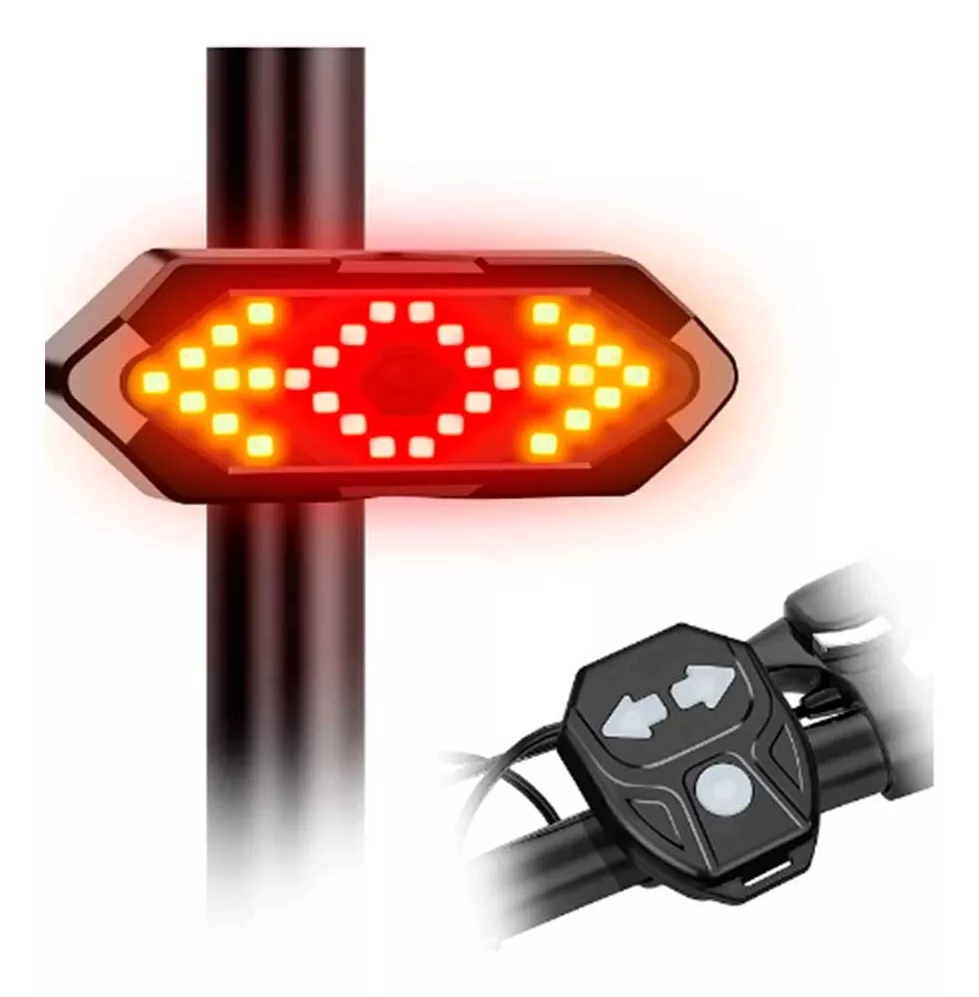 LUZ TRASERA DE BICICLETA, CON MANDO SEÑALIZADOR PARA VIRAJE - 1