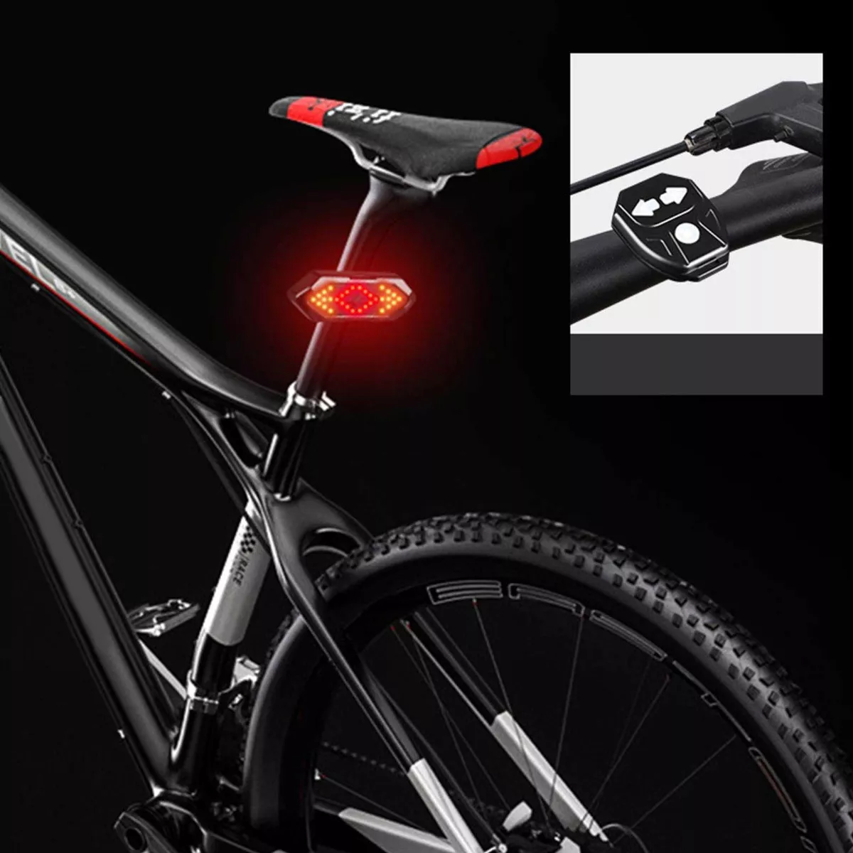 LUZ TRASERA DE BICICLETA, CON MANDO SEÑALIZADOR PARA VIRAJE - 7
